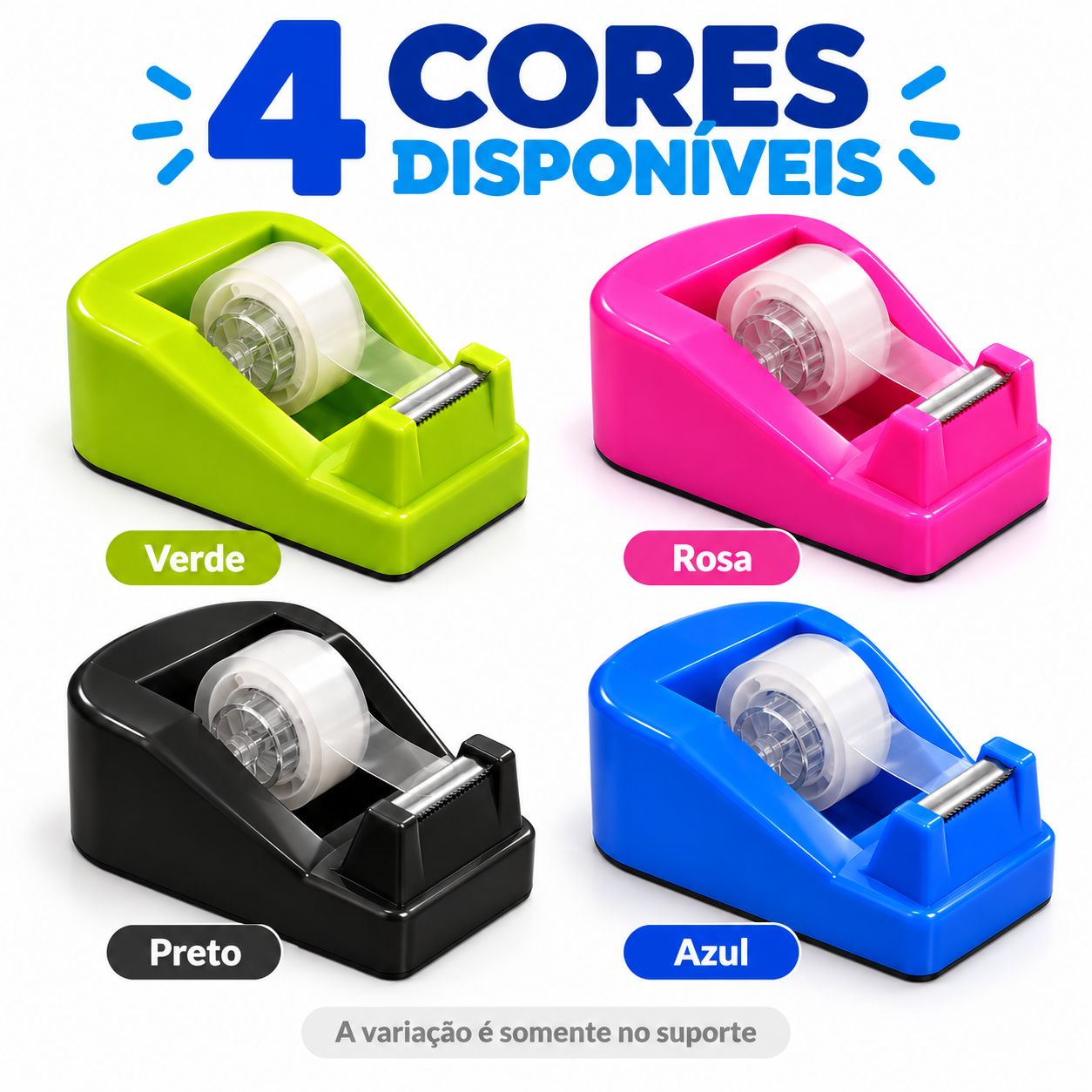 Suporte Aplicador Pequeno Fita Adesiva Mai 3 Fitas 12mm - imagem 2