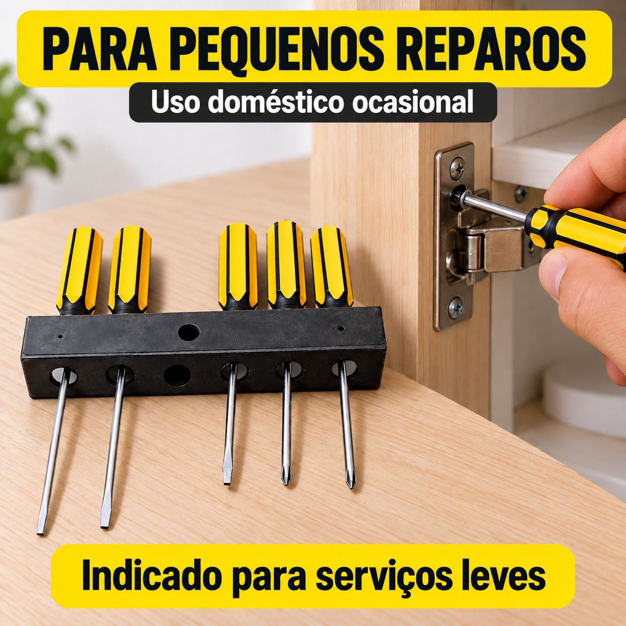 Kit Jogo Chaves De Fenda E Phillips 6 Peças Com Suporte - imagem 5