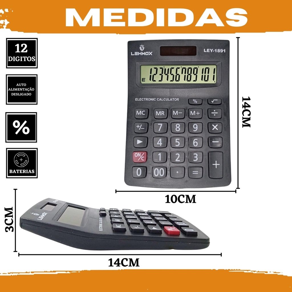 Calculadora 12 Digitos  Multifunção Memoria independente - imagem 5